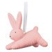 Závěsná dekorace zajíček Rosenthal Rabbits, růžový, 7,5 cm