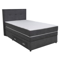 Hom`in POSTEL BOXSPRING cm, dřevo, textil, kompozitní dřevo, tmavě šedá