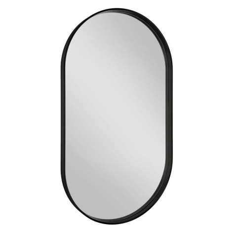 AVONA oválné zrcadlo v rámu 40x70cm, černá mat AV400 Sapho