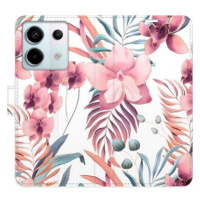 iSaprio flip pouzdro Pink Flowers 02 pro Xiaomi Redmi Note 13 Pro+ 5G