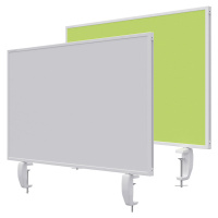 magnetoplan Dělicí stěna na stůl VarioPin, bílá tabule/plsť, šířka 800 mm, zelená