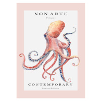 Ilustrace Non Arte Octopus, Rikke Londager Boisen, 30 × 40 cm