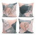 Sada 4 dekorativních povlaků na polštáře Minimalist Cushion Covers Draw Art, 45 x 45 cm
