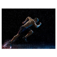 Fotografie Athlete runner running through rain, Jonathan Knowles, (40 x 30 cm)