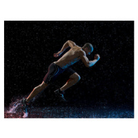 Fotografie Athlete runner running through rain, Jonathan Knowles, 40 × 30 cm