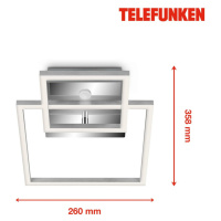 BRILONER TELEFUNKEN LED stropní svítidlo s čidlem, 35,8 cm, 17 W, chrom-hliník TF 318608TF