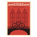 Ilustrace Typographic Amsterdam City Poster Design, kursatunsal, 30 × 40 cm