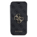 Guess PU 4G Metal Logo Book Pouzdro pro iPhone 15 Pro Max Grey