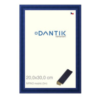 DANTIK rámeček 20 × 30, NPINO modrý sklo čiré