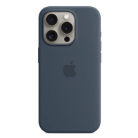 iPhone 15 Pro Silicone Case with MS - Storm Blue