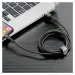 Baseus Cafule extra odolný nylonem opletený kabel USB / Lightning QC3.0 2,4A 0,5m black-grey