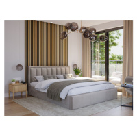 Čalouněná postel MOON rozměr 160x200 cm Krémová