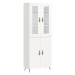 vidaXL Skříň highboard lesklá bílá 69,5 x 34 x 180 cm kompozitní dřevo