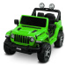 Terénní elektrické autíčko na baterie Jeep Rubicon Green