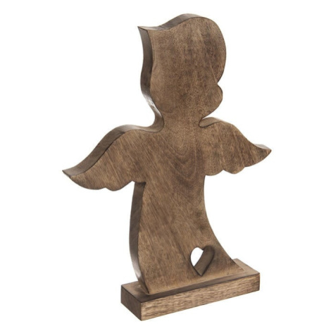 Dřevěný anděl MANGO SRDÍČKO, 38,5 cm Orion