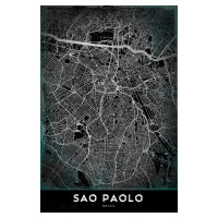 Mapa SAO PAOLO, Eysmael Quisora, (26.7 x 40 cm)