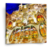 Sablio Obraz Barcelona Gaudi Casa Batllo 1 - 110x110 cm