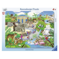 Ravensburger rámové Návštěva v ZOO 45 dílků