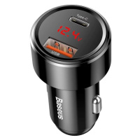 Nabíječka do auta Baseus Magic Car Charger USB + USB-C QC 4.0  PD 45W - Black (6953156293182)