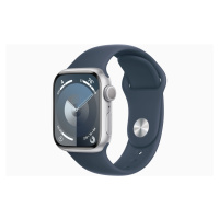 Apple Watch S9/41mm/Silver/Sport Band/Storm Blue/-S/M