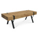 Konferenční stolek ALAN — 120x40x40 cm, divoký dub, černý kov