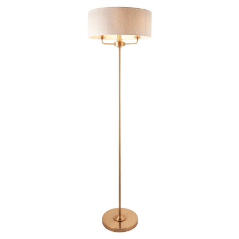 Endon Endon 110724 - Stojací lampa HIGHCLERE 1xE14/40W/230V béžová/mosaz