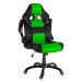 Herní židle A-RACER Q19 –⁠ PU kůže, černá/zelená