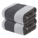 LIVARNO home Prémiový froté ručník, 50 x 100 cm, 500 g/m2, 2 kusy (tmavě šedá / světle šedá)