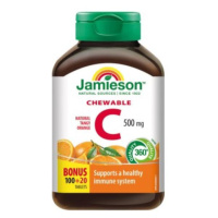 Jamieson Vitamin C 500mg tablety na cucání s příchutí pomeranče 120 tablet