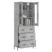 vidaXL Skříň highboard betonově šedá 69,5x34x180 cm kompozitní dřevo