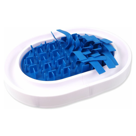 Miska Dog Fantasy Puzzle zpomalovací proti hltání modrá 40x30x10, 9cm