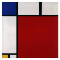 Obrazová reprodukce Composition with Red, Blue and Yellow, 1930, Mondrian, Piet, 40x40 cm