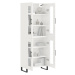 vidaXL Skříň highboard lesklá bílá 69,5 x 34 x 180 cm kompozitní dřevo