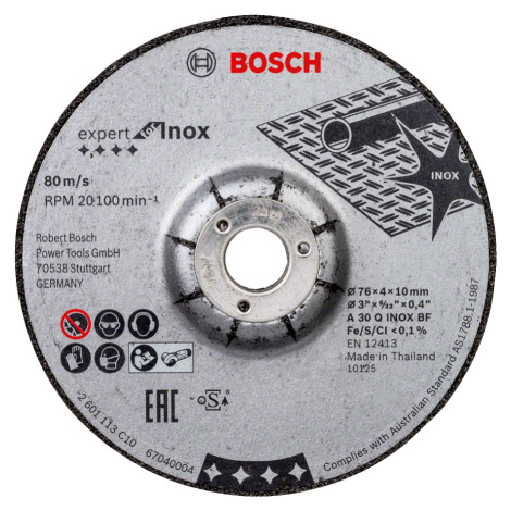 BOSCH brusný kotouč Expert for INOX 76x4x10 mm (2 ks)