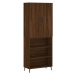 vidaXL Skříň highboard hnědý dub 69,5 x 34 x 180 cm kompozitní dřevo