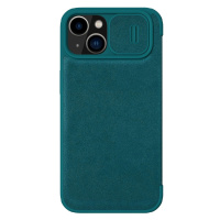 Nillkin Qin Leather Pro Case iPhone 14 Plus kryt fotoaparátu pouzdro flip kryt zelená