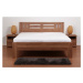 BMB ELLA MOON 180 x 200 cm - kvalitní lamino postel oblé rohy imitace dřeva ořech Natur - SKLADE