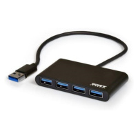 PORT HUB USB-A, 4x USB-A 3.0, černá