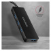 AXAGON HUE-G1A, 4x USB 3.2 Gen 1 SLIM hub, kabel Type-A 14cm napevno