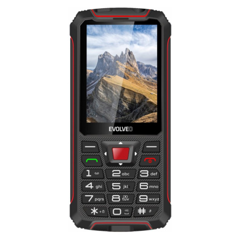 EVOLVEO StrongPhone W4, IP68 odolný Dual SIM telefon, 2,8"LCD, 2500mAh, Powerbanka, černo-červen