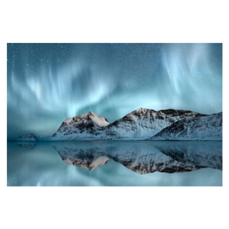 Umělecká fotografie Northern Lights, Haukland, Nordland, Norway, arnaudbertrande, (40 x 26.7 cm)