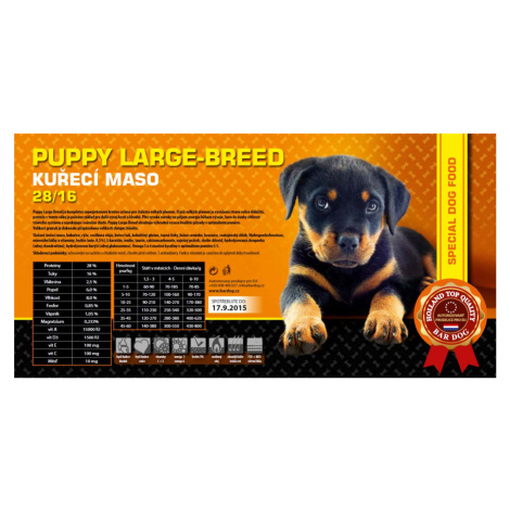 BarDog Puppy Large & Breed kuřecí maso balení: 15kg