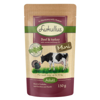 Lukullus Natural Adult Mini bez obilovin 6 x 150 g - hovězí a krocaní