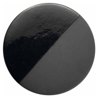 Ferroluce Závěsné světlo Bellota z keramiky, Ø 24 cm, černá