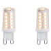 Set van 2 G9 dimbare LED lampen 3.2W 250 lm 2200K