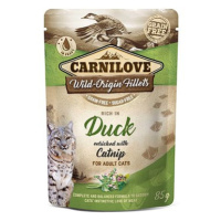 Carnilove Cat Pouch Rich in Duck Enriched with Catnip 6 × 85 g