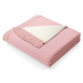 Pudrově růžová deka s příměsí bavlny AmeliaHome Franse, 150 x 200 cm