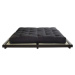 Dvoulůžková postel z borovicového dřeva s matrací a tatami Karup Design Dock Comfort Mat Black/B