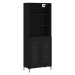 vidaXL Skříň highboard černá 69,5 x 34 x 180 cm kompozitní dřevo