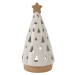 Porcelánový svícen na čajovou svíčku Christmas tree bílá, 10 x 20 cm